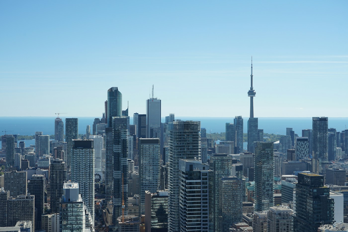 Toronto skyline with the CN Tower and downtown high-rise buildings